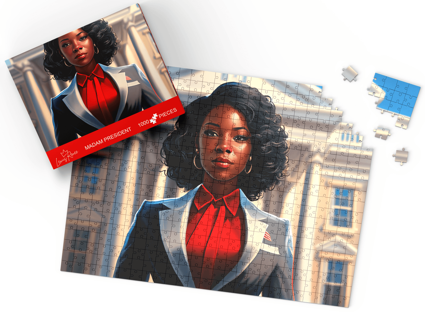 Beauty of Black Culture: LewisRenee's 1000 Piece Black Art Puzzle (Madam President)