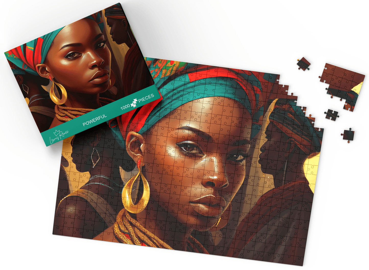 Empowering African American Women: LewisRenee Black Art 1000 Piece Puzzle (Powerful)