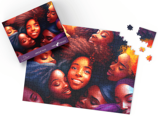 Embrace Black Creativity: LewisRenee African American Women Puzzle (Group Hug)