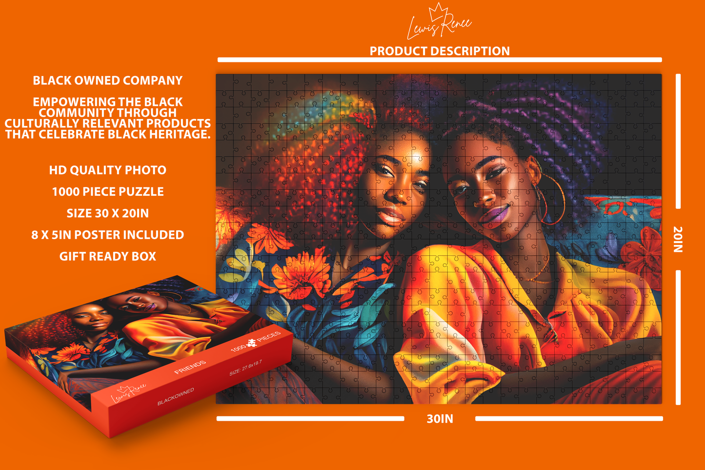 Embrace African American Excellence: 1000 Piece Black Puzzle (Friends)