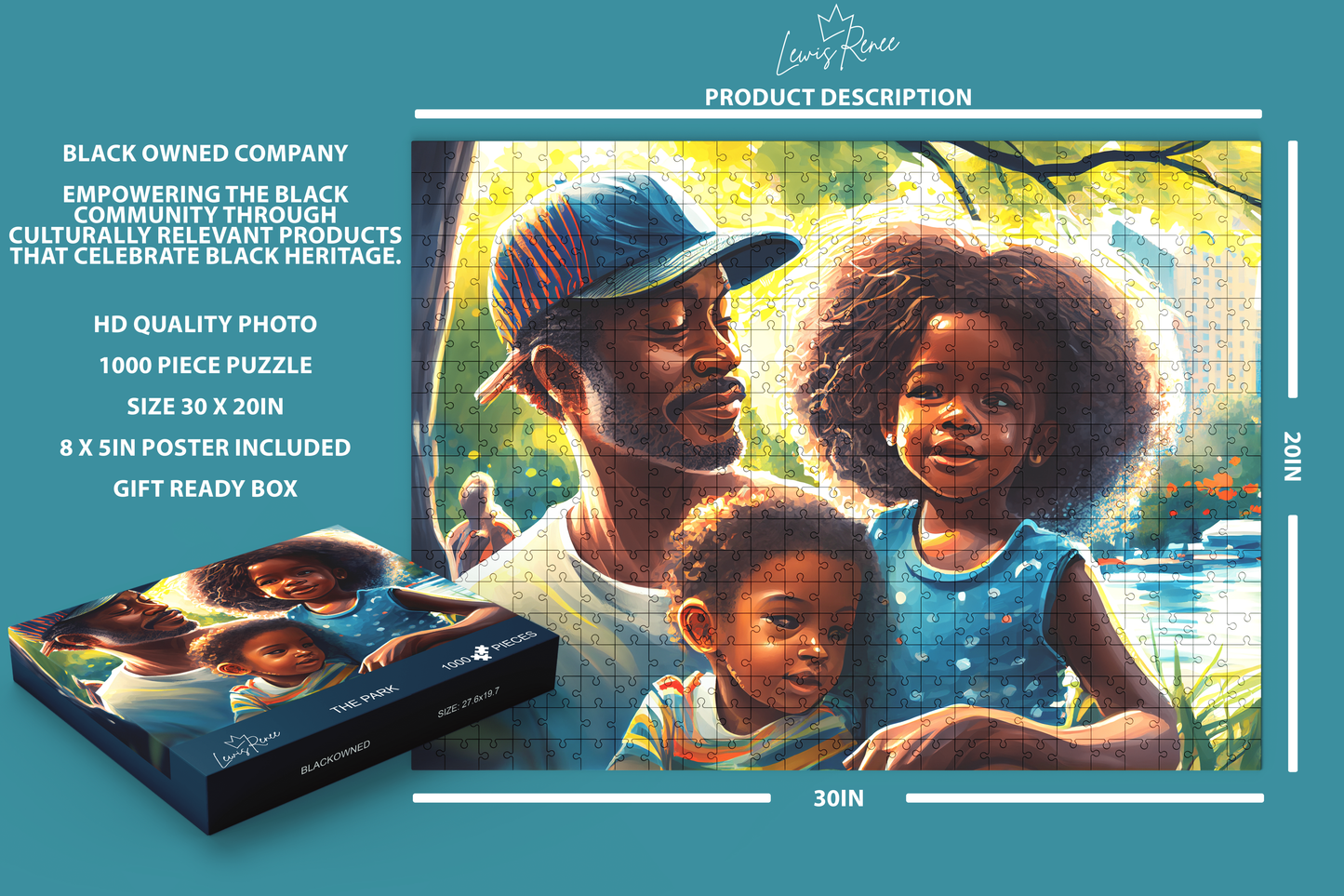 Engaging African Art Jigsaw Puzzles: 1000 Pieces of LewisRenee's Masterpieces (The Park)