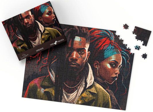 Black People Africa Jigsaw Puzzle: LewisRenee 1000 Piece Art - Creative Mind-Boosting Activity for Adults (Dreads)