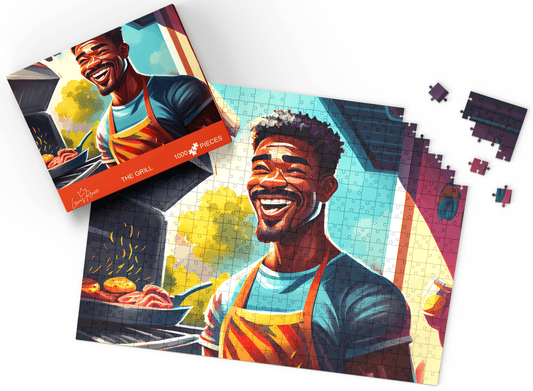Black Art Puzzles: African Masterpiece by LewisRenee - Relaxing & Stimulating for Enthusiasts (The Grill)