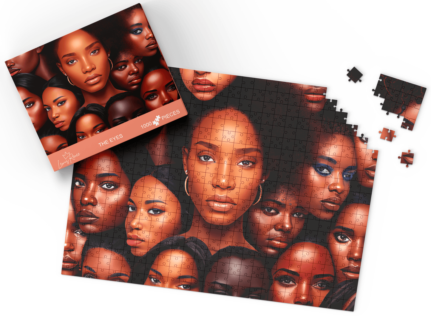 Mind-enriching African American Art: 1000 Piece LewisRenee Puzzle for Adult (The Eyes)