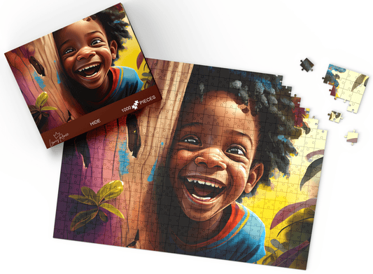 Relaxing Africa Jigsaw: African American Art Puzzle - 1000 Pieces (Hide)