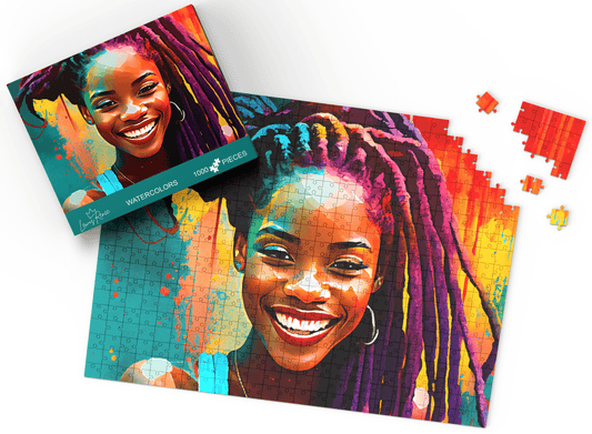Unwind with Mesmerizing Black Art Puzzles: 1000 Piece (Watercolors)