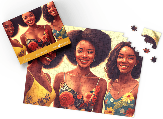 Dive into Relaxing Art: LewisRenee's African American Women Puzzle (Say Cheese)