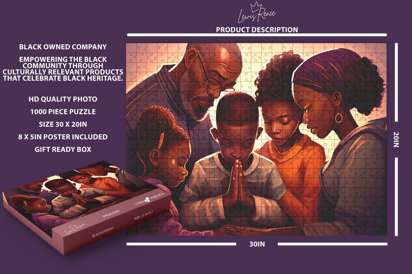 Stimulate Your Brain with LewisRenee's Black African American Puzzles (Prayer)